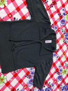 Dark Gray Long Sleeve Top