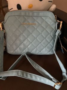 Lino Perros Blue Quilted Crossbody