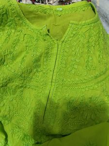 cotton Chikankari Kurti