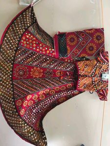 Pure Cotton Ethnic Skirt With Adjustable Blouse