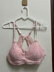 Lace Detail Bra - Light Pink