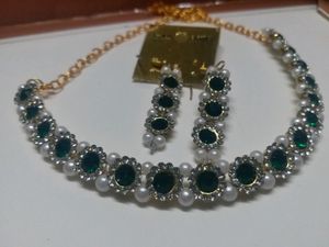Necklace #greenwhite #Green #White #silver #har