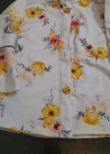 Girls Plazo Pant With Cream Color Top