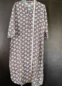 Dark Grey Printed XL Kurta