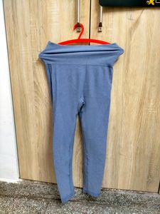 High Waisted Blue Seamless Leggings