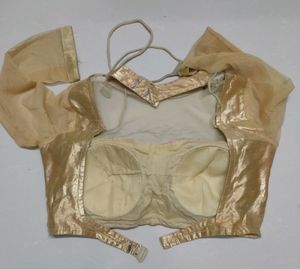 Beautiful Golden Net Designer Blouse