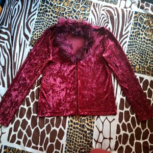Velvet Fur Stretchable Top