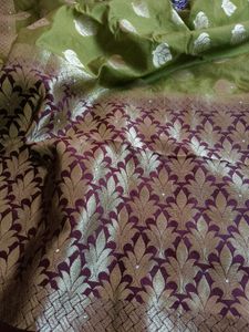 Elegant Green Banarasi Saree