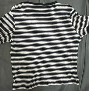 Striped Ribbed Crop Top