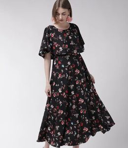 Floral Black Maxi Dress