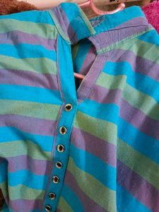 Collar Kurti Multicolored