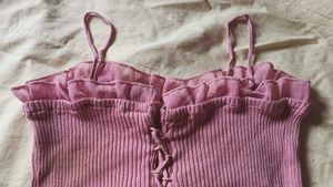 Pink Corset Style Tank Top