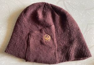 Vintage Brown Knit Beanie (free size)