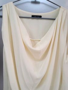 Elegant Cream Cowl Neck Top Wore Only Once