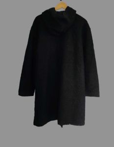 Zara Men Black Longcoat Hoodie
