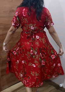 Red Floral Maxi Dress