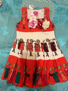 Cute Girls' Patterned Dress