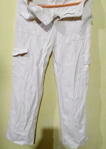 White Cargo Jeans