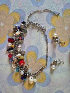 Necklace With Earrings For Women/Girls