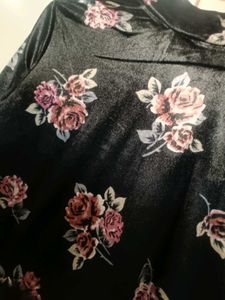 Floral Velvet Mini Dress