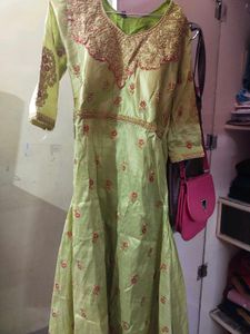 Green Peaded Kurta