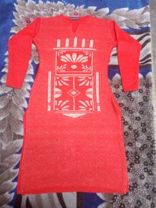 Red Winter Garam kurti