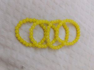 yellow chalcedony 10mm round smooth bead Bracelet