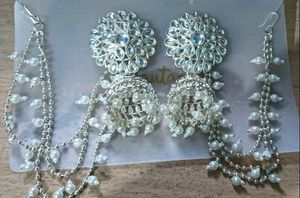 Pearl Bahubali Earrings For Women
