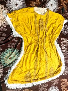 Yellow Fringe Cover-Up