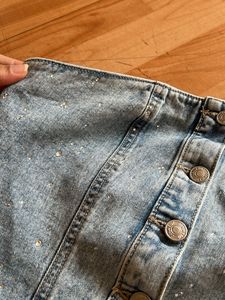 Denim Rhinestone bandeau Top