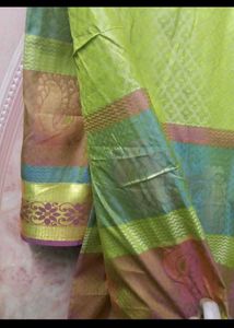 Mustard Yellow Soft Silk Saree