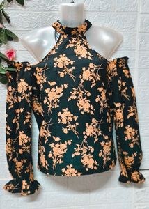🎁Buy 2 Get 1 Free 🎁 Floral Cold Shoulder Top