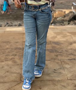 low waist light Wash Denim Jeans