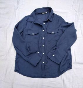 Mixxo NAVY BLUE Button-down Shirt Women