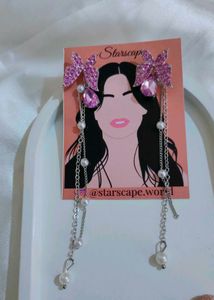 Butterfly Purple Earrings On SALE