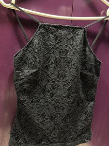 Black Lace Cami Tank Forever Brand