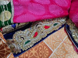 Pink Silk Saree With Festive Border