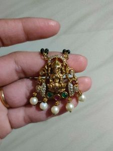 Gold Mangalsutra with Lakshmi Pendant