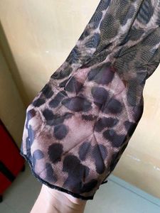 Off Shoulder Leopard Top