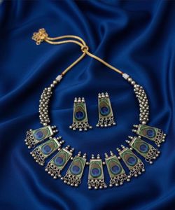 Peacock Necklace & Earring Set