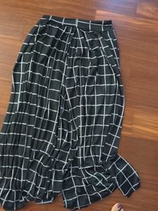 Checkered Wide Leg Palazzo Pants