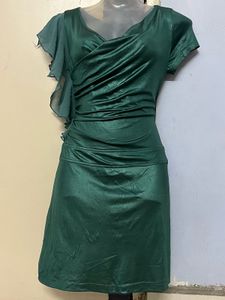 Silk Emerald Green Party Dress
