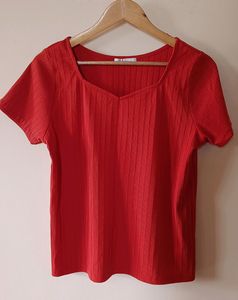 Red Colour Cotton Top