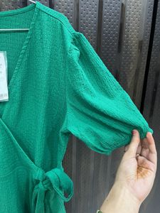 Green Wrap Dress - New With Tag