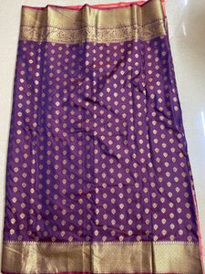 Elegant Purple Silk blend Saree