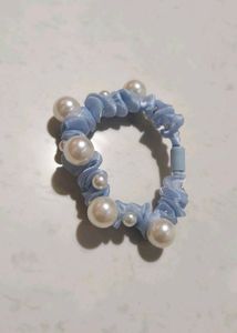 Blue Pearl Hair Tie