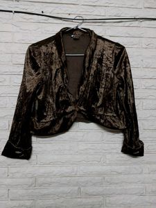 Velvet Cardigan Style Top