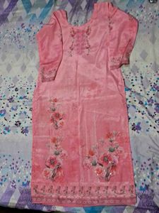 Pink Floral Kurta