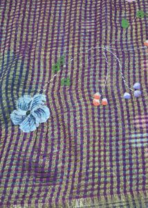 Hand Made Floral Patterned Saree