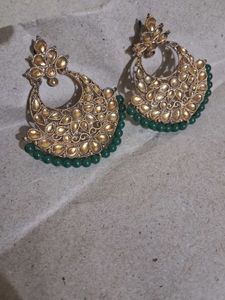 ✨ New Traditional Kundan Earrings – Never Worn ✨